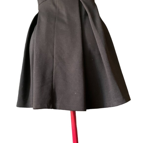 EVE LAVOIE - Asymmetrical short sleeveless dress black and burgundy  horse print - Picture 8 of 12